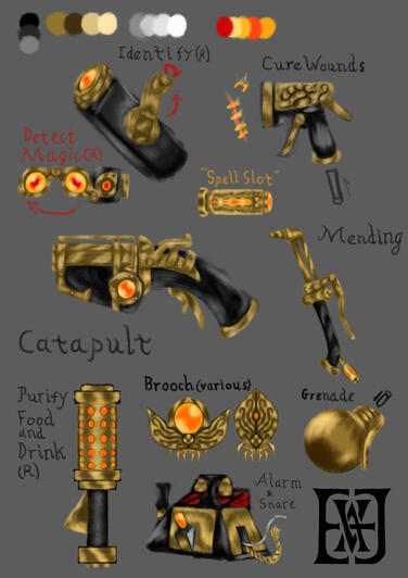 Artificer Tools Props for Spell Flavors